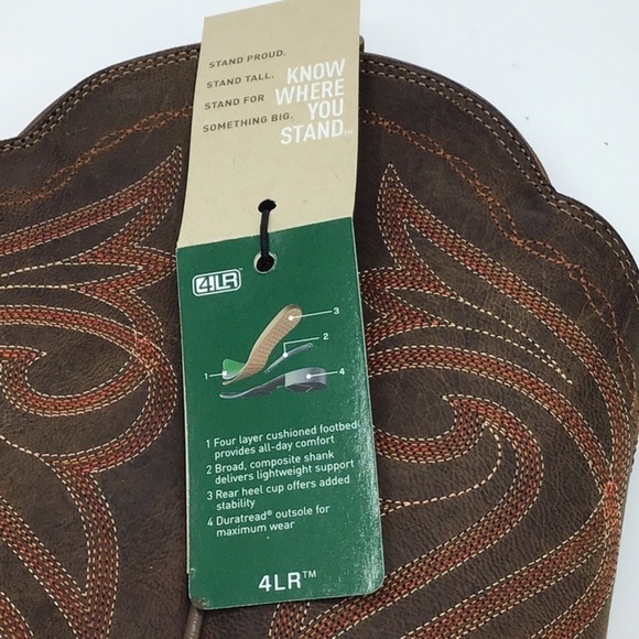 Ariat Heritage Round Up Brown Embroidered Western Boot 4 LR Size 9.5 B - Picture 13 of 16